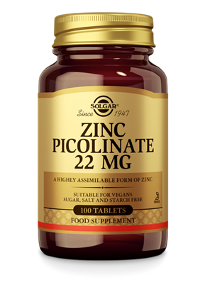 SOLGAR ZINC PICOLINATE 22MG 100ST